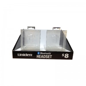 Thekendisplay mit LCD-Palyer-Pappdisplay beschichtete Pappeblätter Pappausstellungsstand