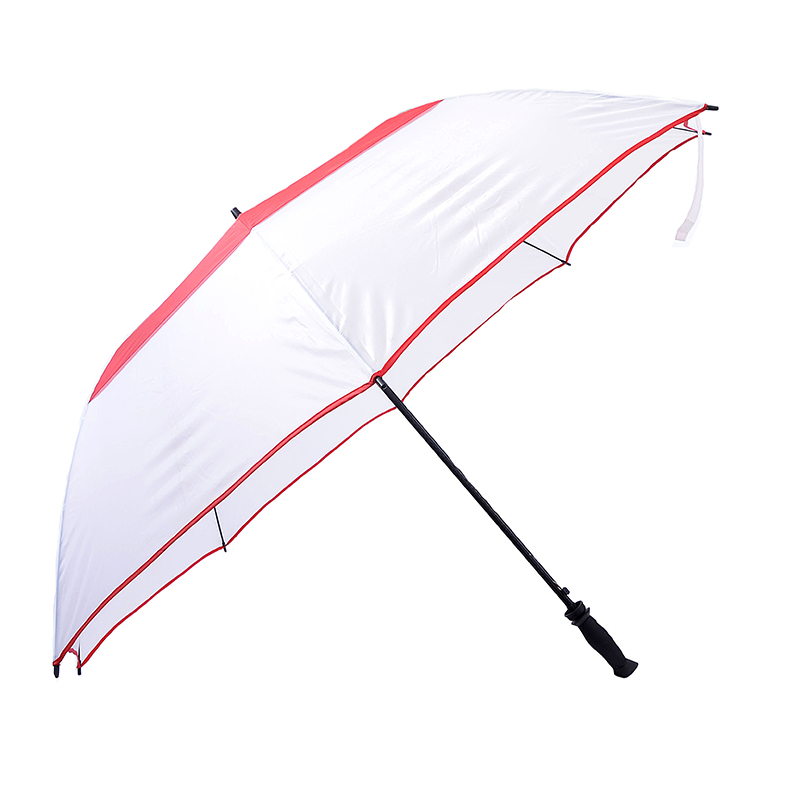 China Regenschirm Doppelschicht TOP Supplier 30inch 8ribs Golfschirm mit Logo-Druck