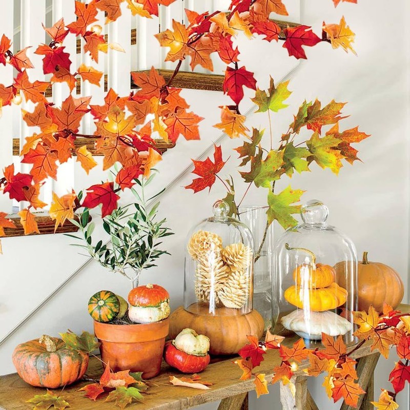 3M Thanksgiving Harvest Maple Leaves beleuchtete Fallgirlande 30 LED Lichterketten