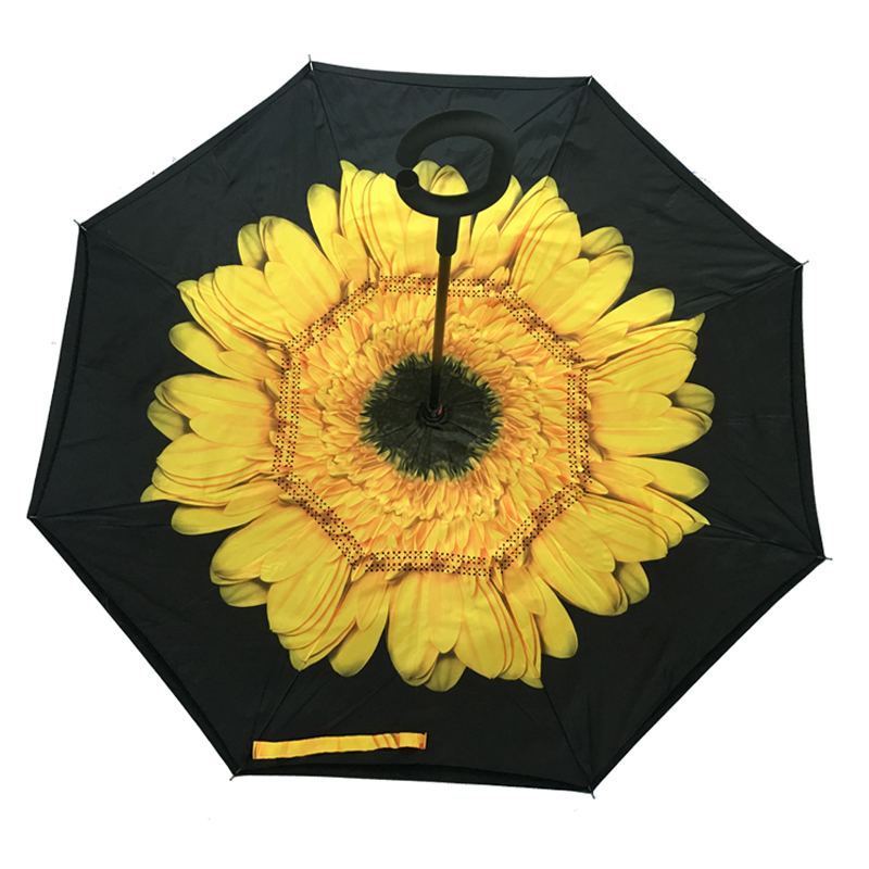 OEM-Bestellservice für kleine Mengen auf dem Kopf stehender umgekehrter Regenschirm