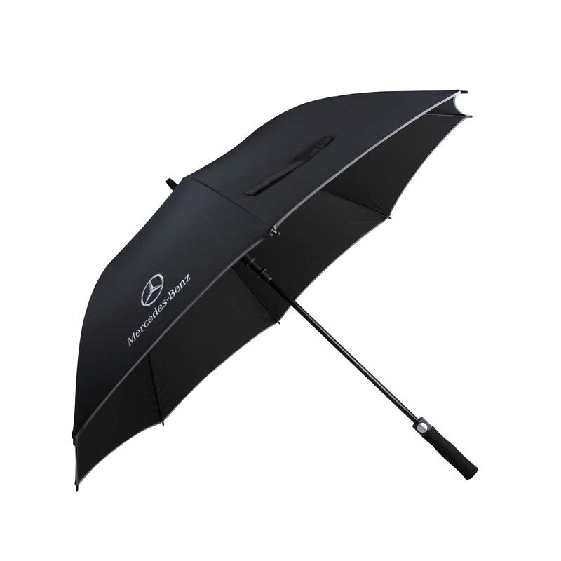 U-Bahn Werbe Windproof Outdoor Doppelschicht Golfschirm