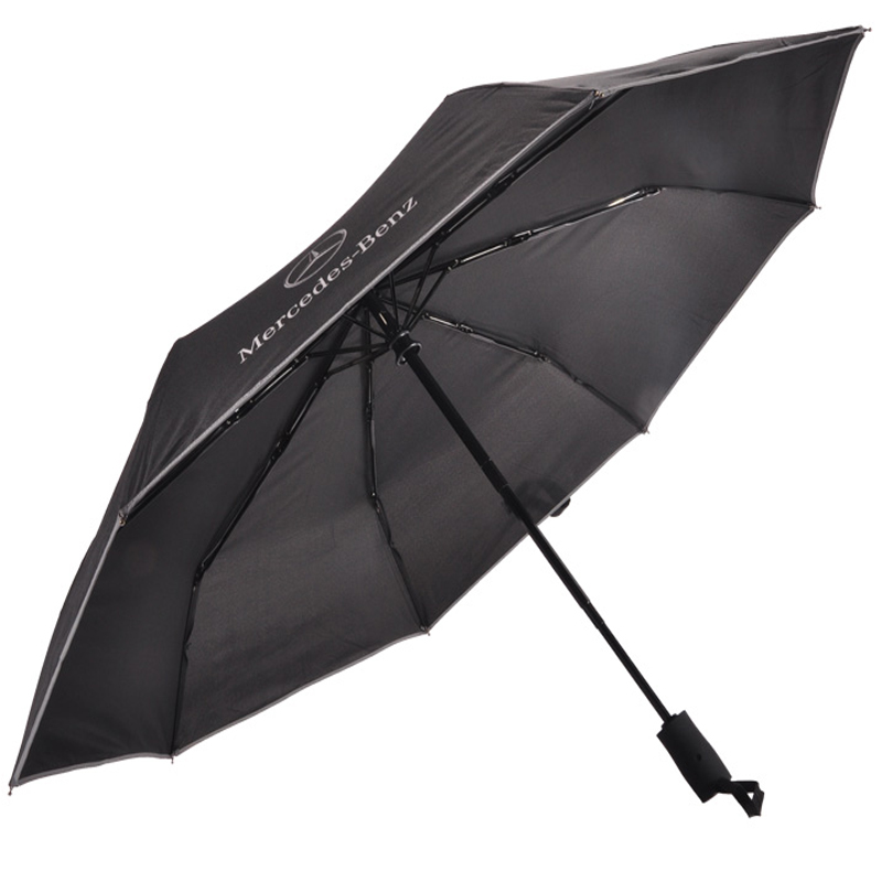 Vollautomatischer schwarzer Business-Windproof-Sonnenschirm für Benz