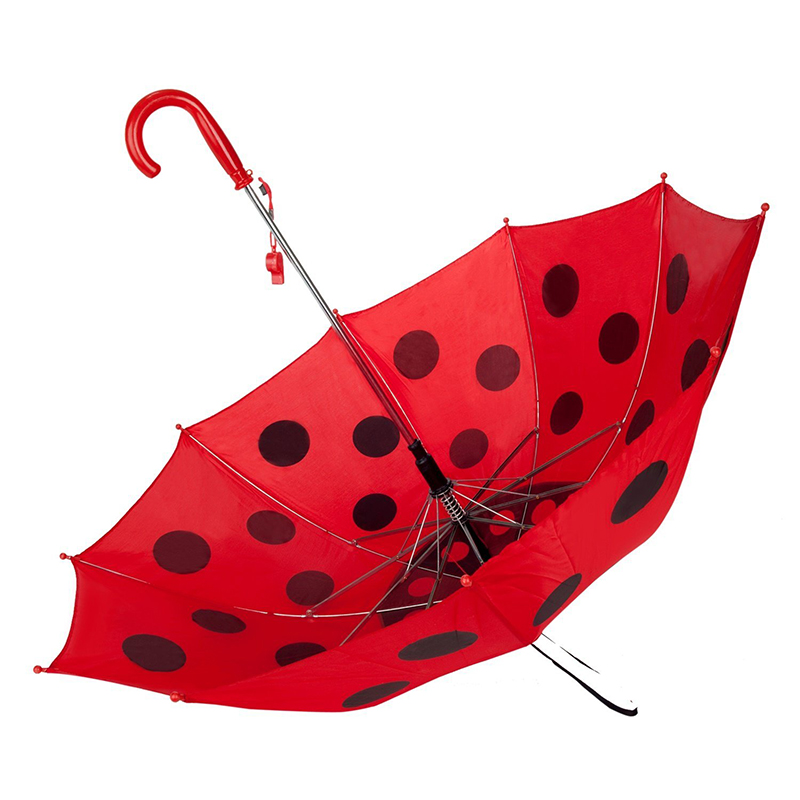 Im Freienkindmarschkäfermädchen kundenspezifischer gerader Regenschirm der Kinder