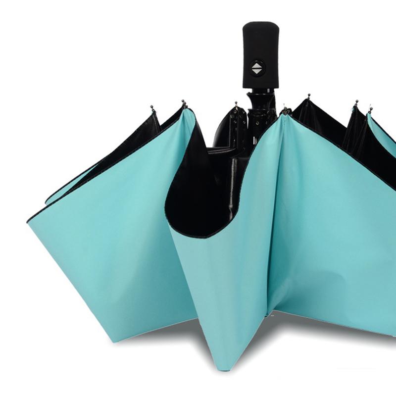 Schwarzer beschichteter Reiseschirmgröße Auto nah und automatisch nah außen Artikel 3 faltbarer Regenschirm