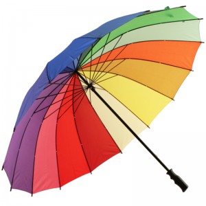 Bunter kundengebundener Logo Rainbow Waterproof-Regenschirm für Förderung