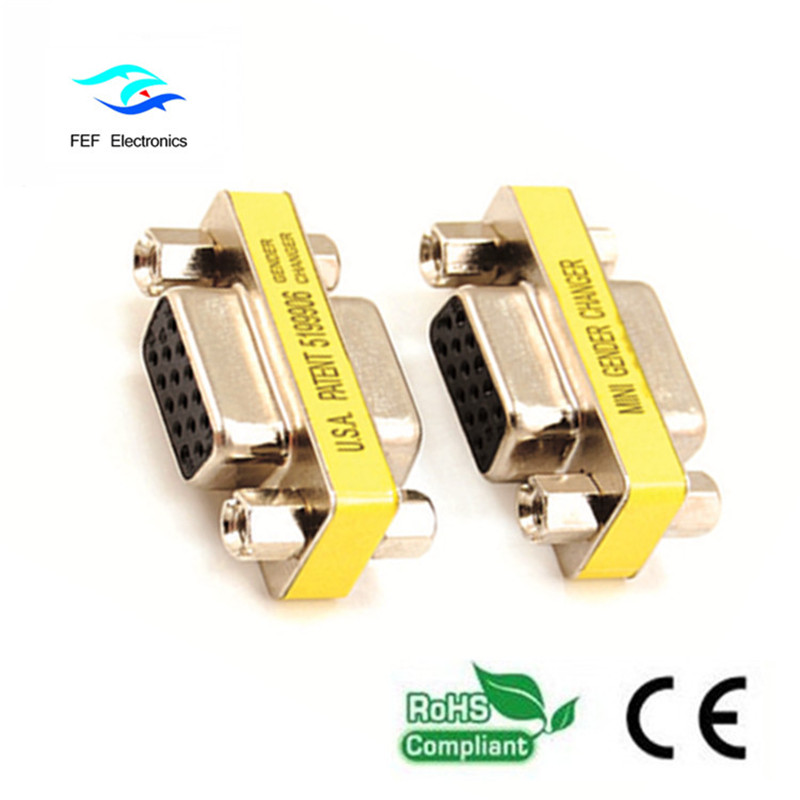 Mini DB15 VGA HD Buchse / Buchse Adapter / Koppler Code: FEF-V-007