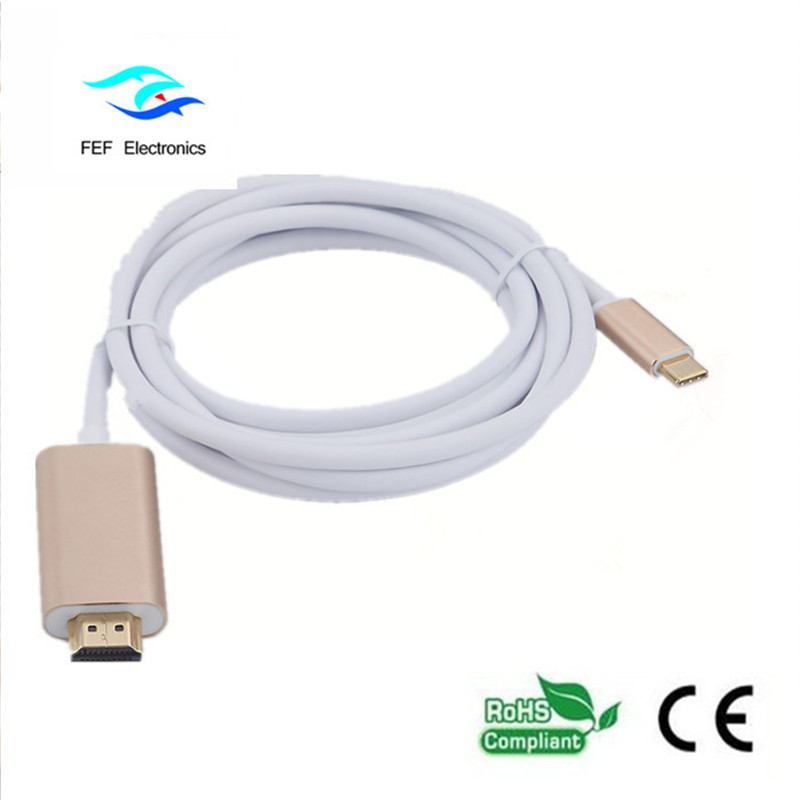 USB-Typ c zu HDMI-Stecker-Konverter ABS-Gehäuse Code: FEF-USBIC-013