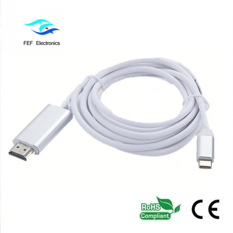 USB-Typ c zu HDMI-Stecker-Konverter ABS-Gehäuse Code: FEF-USBIC-013