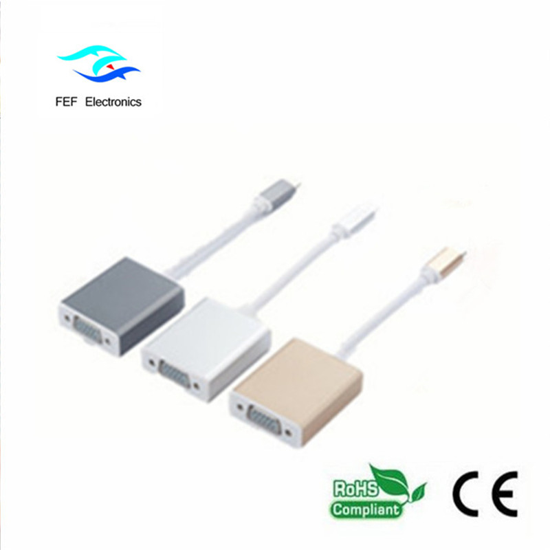 USB 3.1 Typ-C-Stecker zu VGA-Buchse Konverter Code: FEF-USBIC-002