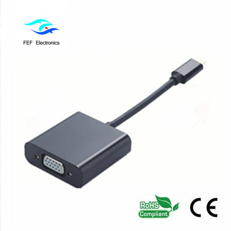 USB 3.1 Typ-C-Stecker zu VGA-Buchse Konverter Code: FEF-USBIC-002