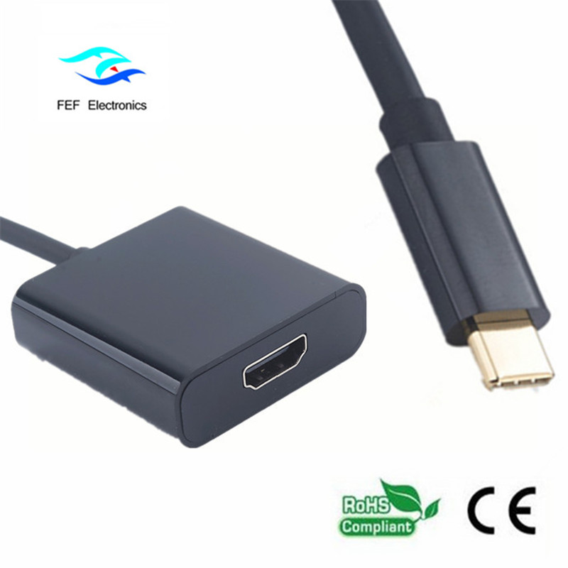 USB-Typ c zu HDMI-Buchse Konverter-Metallgehäuse Code: FEF-USBIC-006