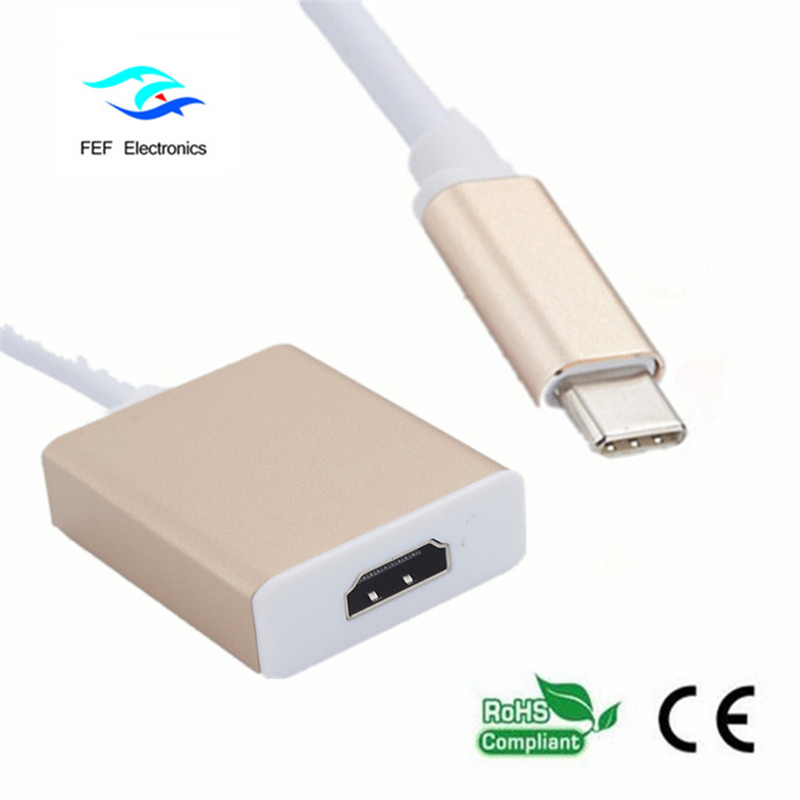 USB-Typ c zu HDMI-Buchse Konverter-Metallgehäuse Code: FEF-USBIC-006