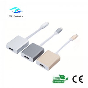 USB-Typ c zu HDMI-Buchse Konverter-Metallgehäuse Code: FEF-USBIC-006
