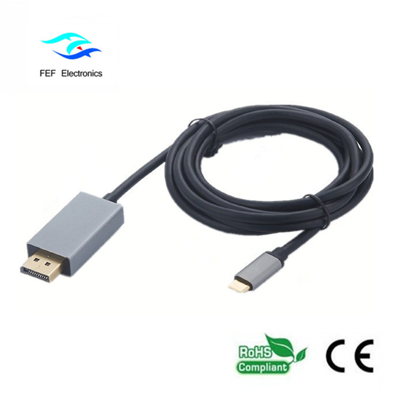 USB TYP-C zu Mini Displayport Stecker-Konverter ABS-Gehäusecode: FEF-USBIC-014