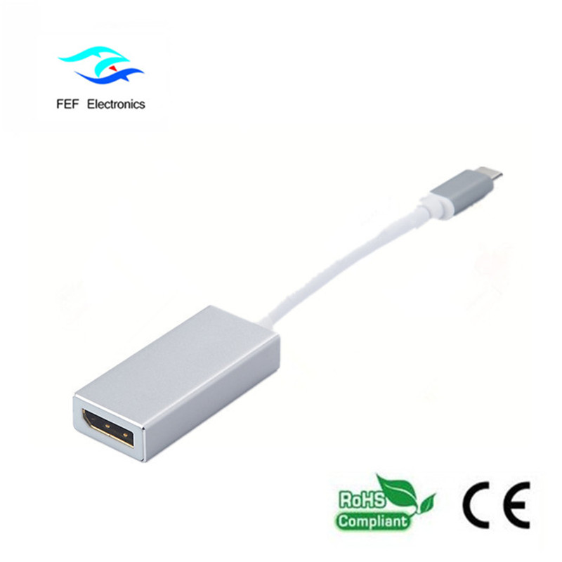 USB TYPE-C zum Displayport-Buchsenumwandler Metallgehäuse Code: FEF-USBIC-004