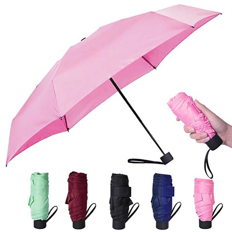 5 Falten Regenschirm Mini Größe Regenschirm Regen benutzerdefinierte 5 Falten Regenschirm für die Dame