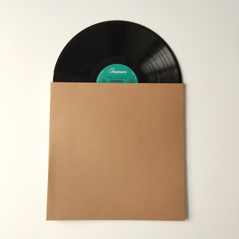 12 Vinyl mit 33 U / Min. Schallplattenabdeckung aus Karton