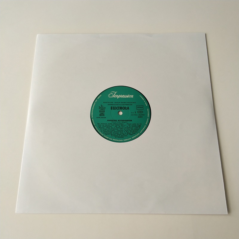 12 Weißbuch-Vinyl-LP-Innenhüllen für Vinyl-Schallplatten mit 33 U / min