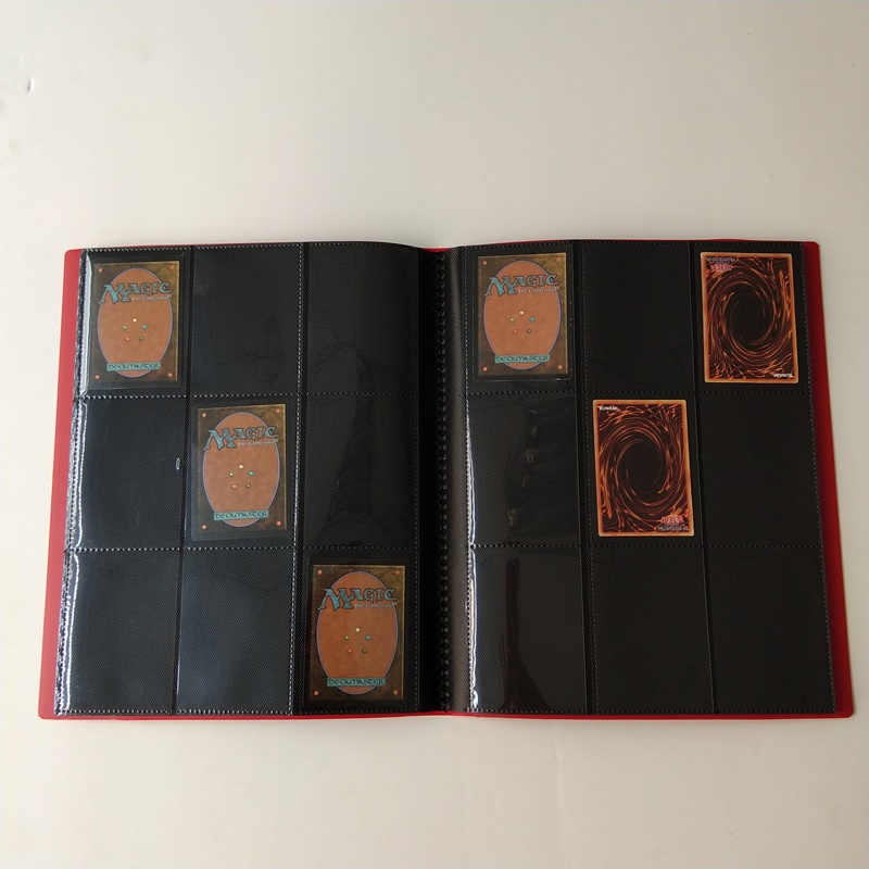 9-Pocket Red Gaming Card Collectors Portfolios Albenbinder für Standardkarten