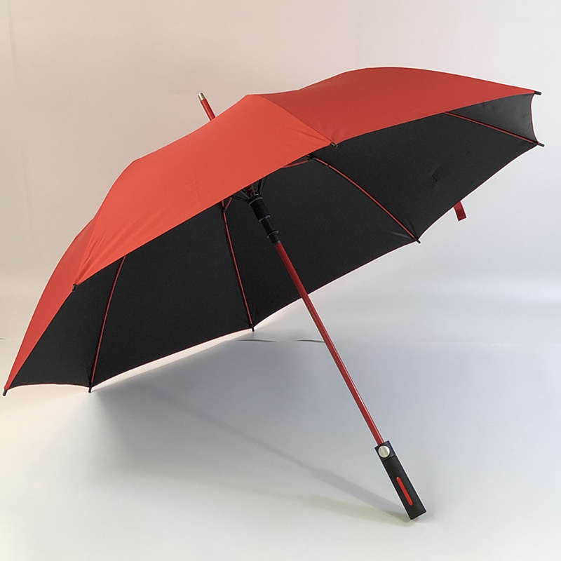 27-Zoll-Werbung bunten Fiberglasrahmen Golfschirm Einzelschicht Auto offener Regenschirm