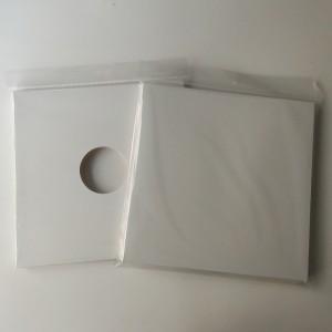 12 Weiße Farbe LP / Schallplattenabdeckung aus Karton Kein Loch