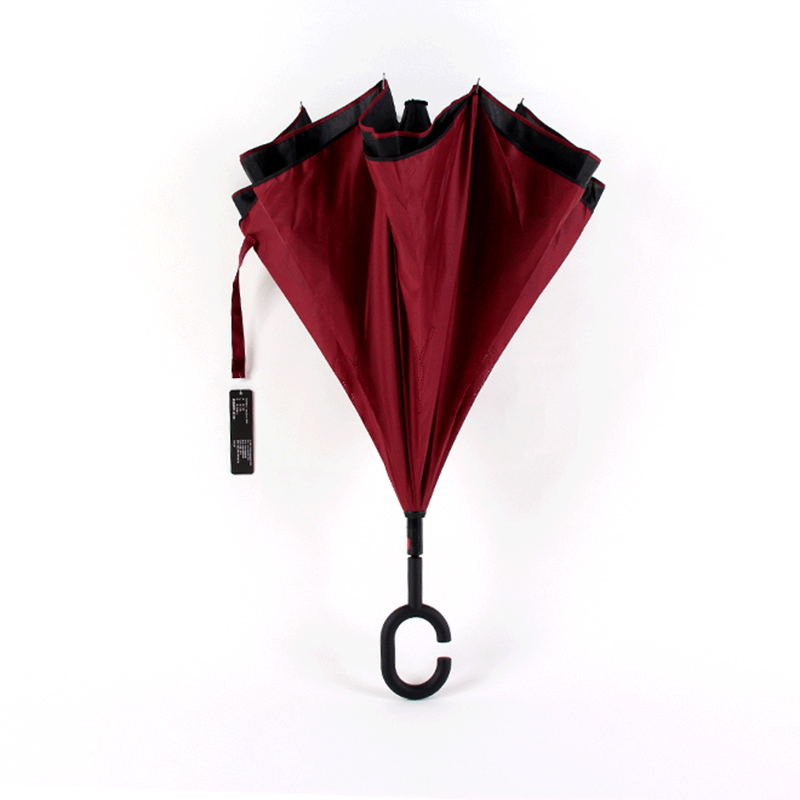 23inches Regenschirm auf dem Kopf stehender Druckservice Regen rückwärts winddichter umgekehrter Regenschirm