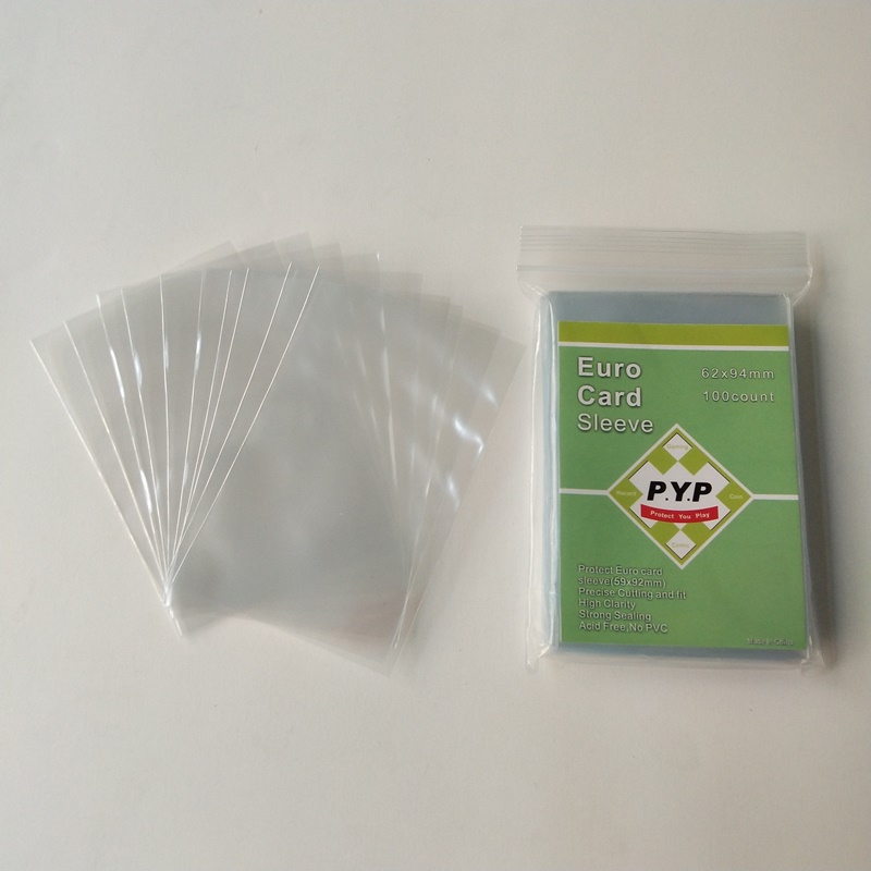 Kristallklare Standard-Euro-Kartenhülle 59x92mm Brettspiel-Kartenhüllen