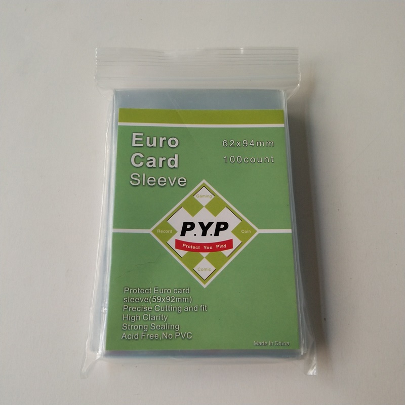Kristallklare Standard-Euro-Kartenhülle 59x92mm Brettspiel-Kartenhüllen
