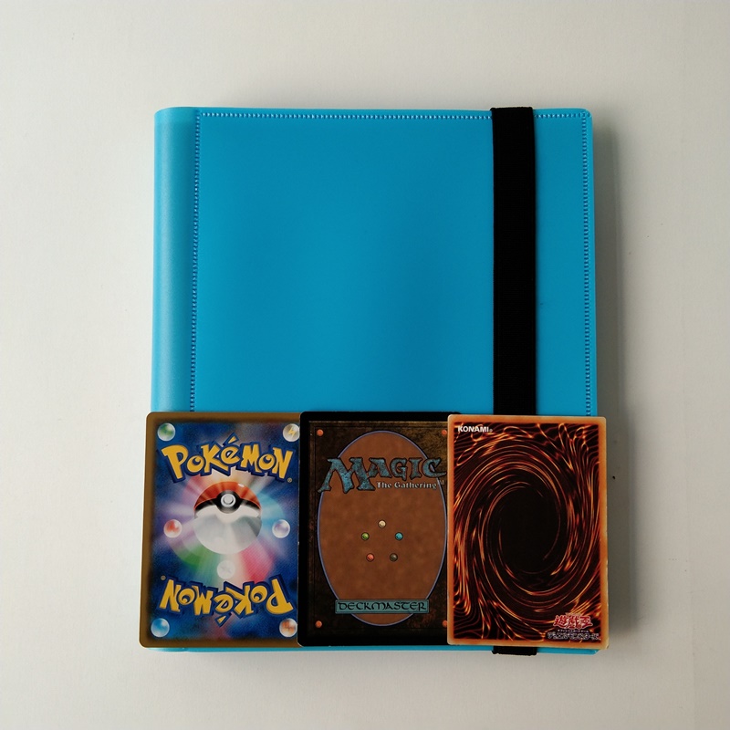 Blaue Farbe 4 Taschen Pokemon Card Poly Binder Side Loading