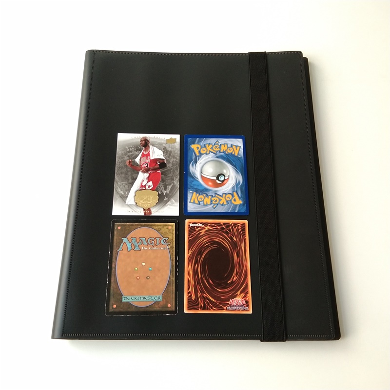 9-Pocket Poly Black Collector-Kartenalbum-Alben für MTG / YGO / Sportkarten