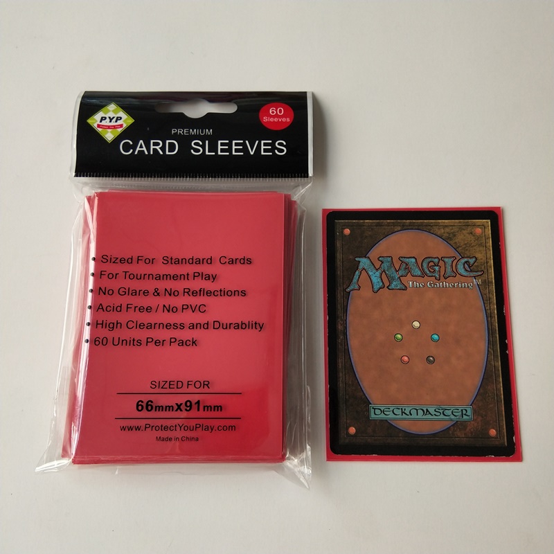 66x91mm Solid Red Standardgröße MTG / Pokemon Gaming-Kartenschutz
