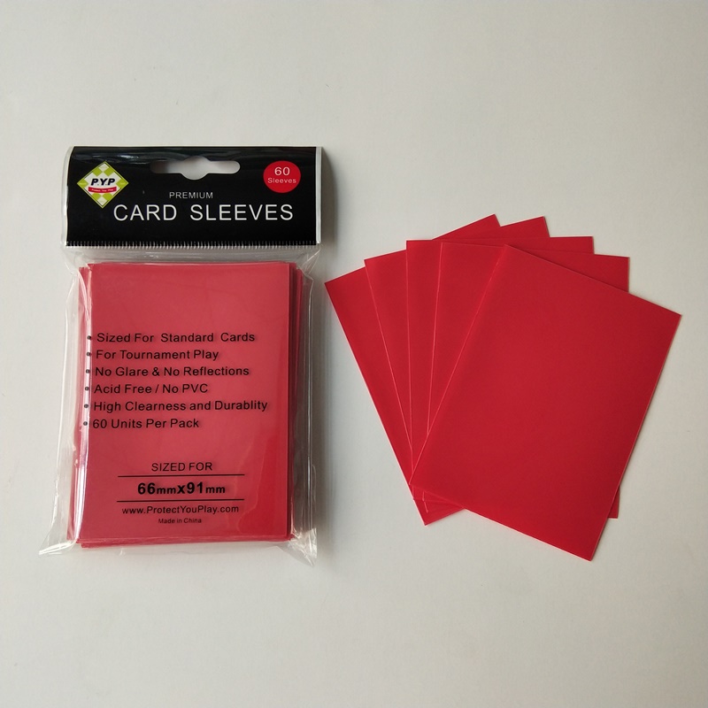 66x91mm Solid Red Standardgröße MTG / Pokemon Gaming-Kartenschutz