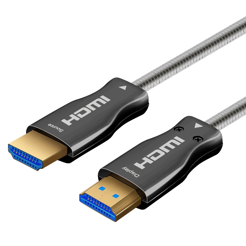 15m 49ft HDMI 2.0 18 Gbps 4K 60Hz HDMI-zu-HDMI-Kabel mit vergoldetem Glasfaserkabel