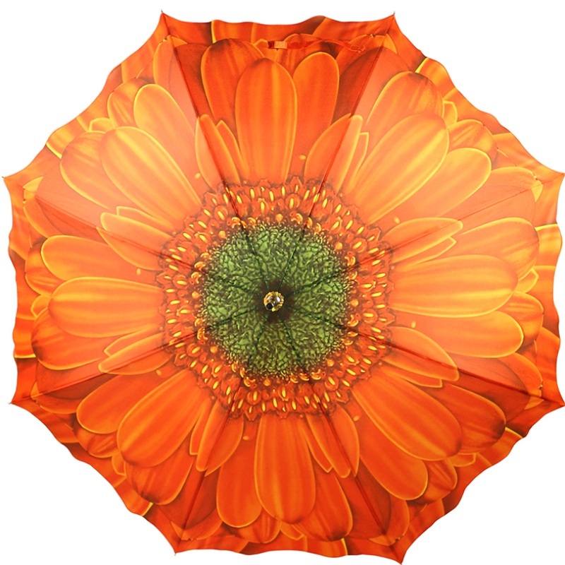 2019 23-Zoll-Größe Unternehmen Geschenke Cutsom Design Blume Form striaght Regenschirm