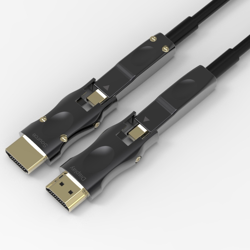 Abnehmbarer Steckverbinder YUV 4: 4: 4 18,2 Gbit / s Kabel 3D 4K 60HZ HDMI-LWL-Kabel