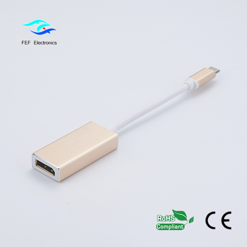 USB TYPE C an Displayport-Buchse aus ABS-Gehäuse