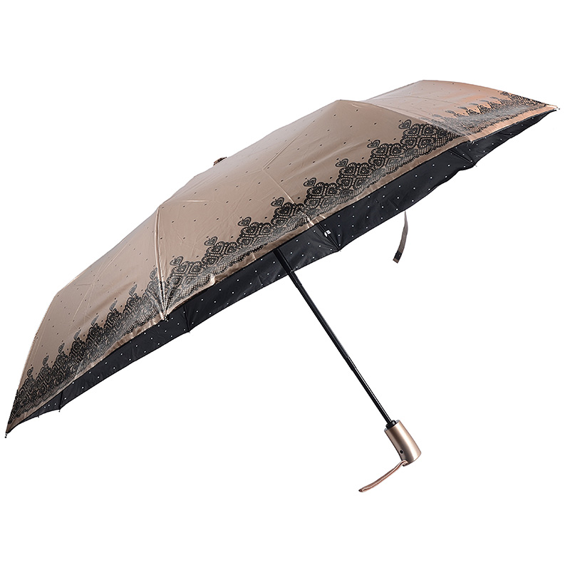 winddichtes Fotodesign 3-fach bedruckter Regenschirm mit automatischem Öffnen und automatischer Schließfunktion