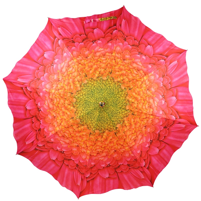Gerader Regenschirm des automatischen Blumenregenschirmes mit Gewohnheit