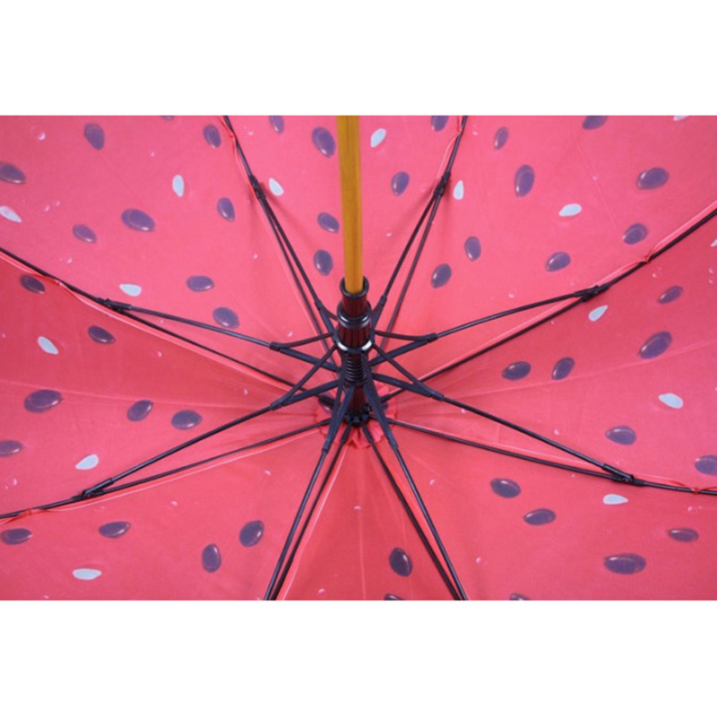 Holzschaft und Holzgriff mit doppeltem Stoff und gerade bedrucktem Schirm