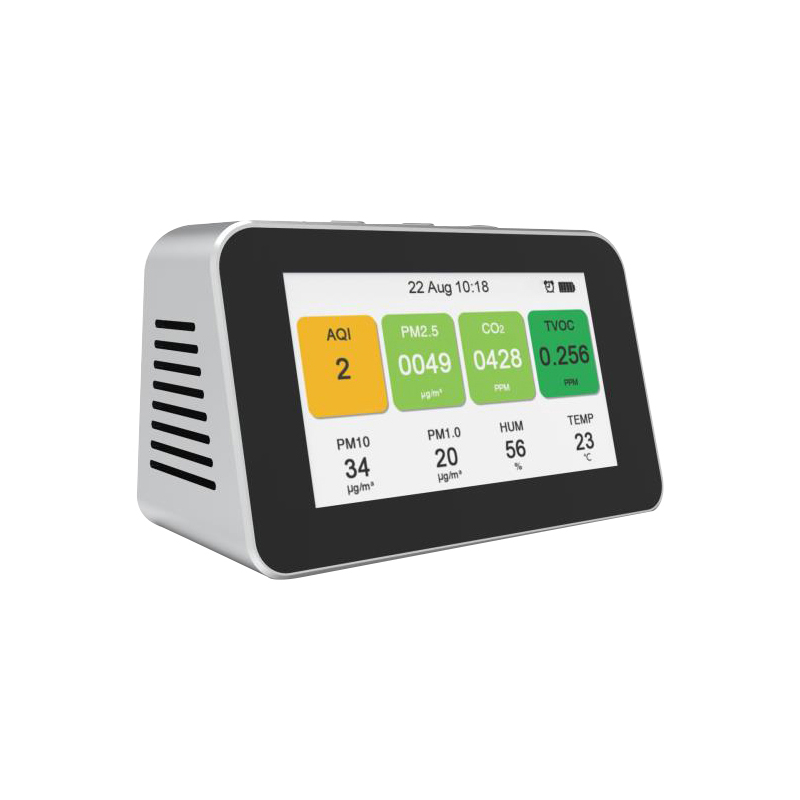 Dienmern 2019 Tragbarer Luftqualitätsdetektor CO2 PM2.5 Tester Innenraumluftdetektor PM1.0 PM10 Smart Luftqualitätsmonitor HCHO