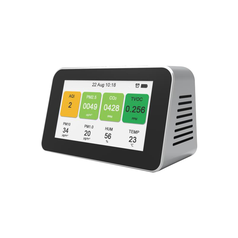 Dienmern 2019 Tragbarer Luftqualitätsdetektor CO2 PM2.5 Tester Innenraumluftdetektor PM1.0 PM10 Smart Luftqualitätsmonitor HCHO