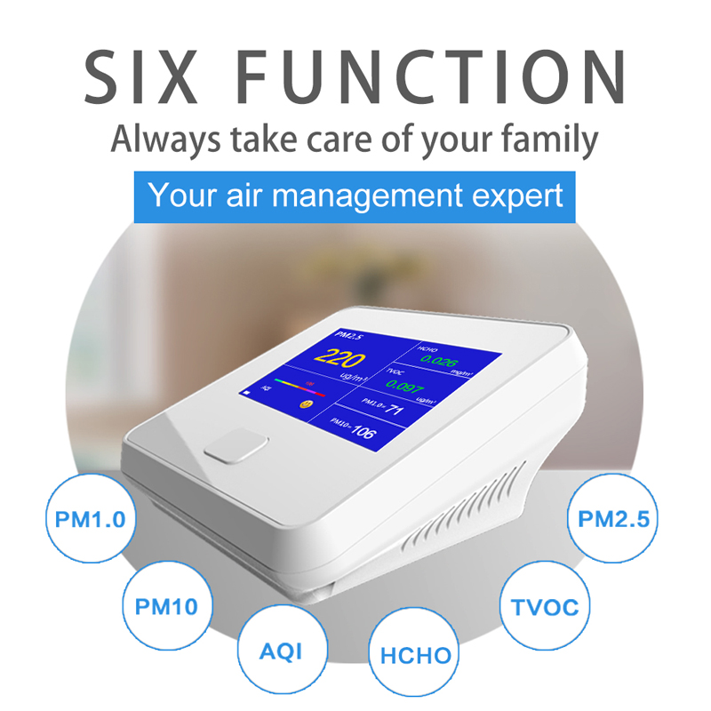 Dienmern DM103 Luftqualitätsdetektor Für PM2.5 + HCHO + TVOC + AQI + PM1.0 + PM10