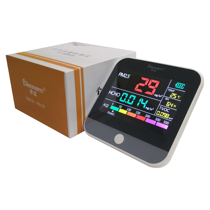 Dienmern Smart Air Quality Detector DM306 Gasmonitor mit Lasersensor Hohe Empfindlichkeit PM2.5 HCHO TVOC TEMP HUM