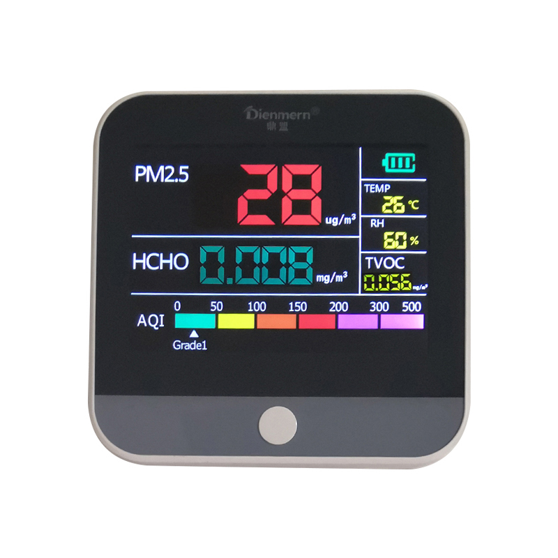 Dienmern Smart Air Quality Detector DM306 Gasmonitor mit Lasersensor Hohe Empfindlichkeit PM2.5 HCHO TVOC TEMP HUM
