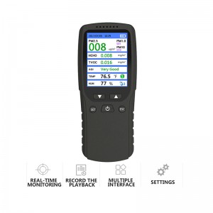 Dienmern neue Hot PM2.5 Detektor Luftqualität Tester Monitor Meter Wiederaufladbare DM-106A Schwarz air decetor