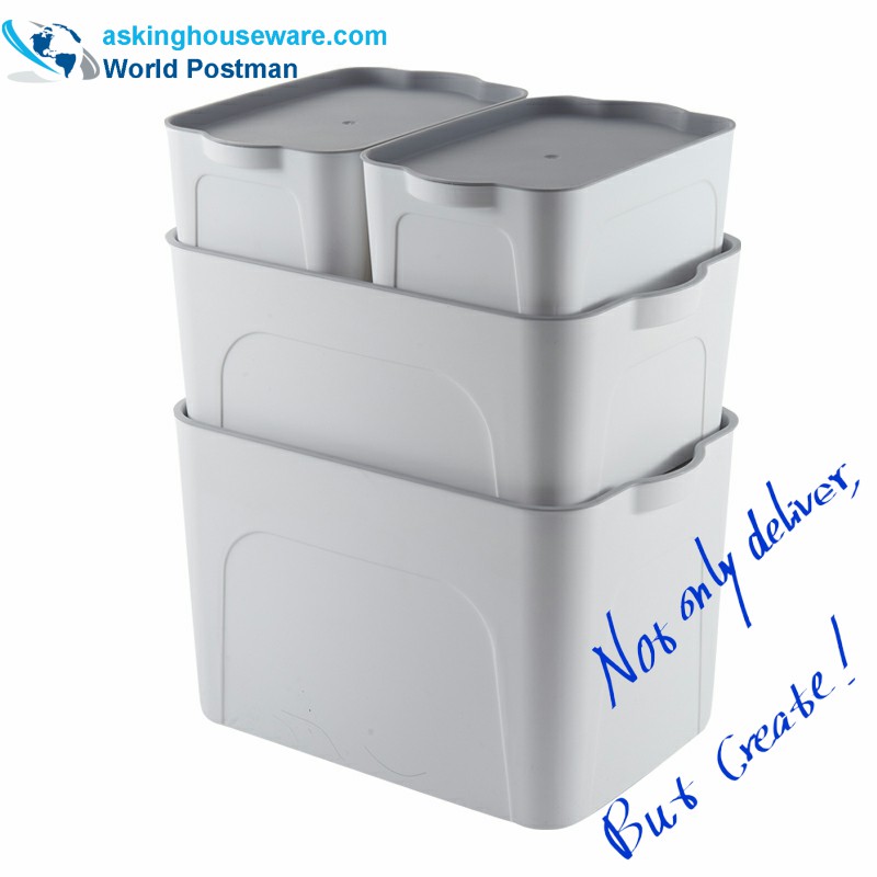 Multifunktionsbox aus Kunststoff mit Deckel, transparente Aufbewahrungsbehälter 5 in 1