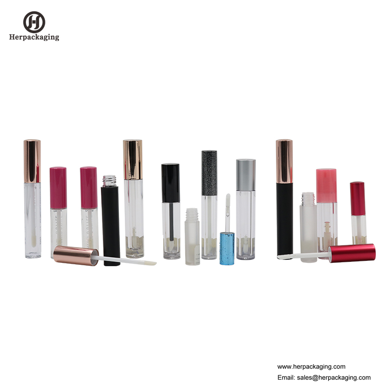HCL301 Clear Plastic Leere Lipgloss-Röhrchen für farbige Kosmetikprodukte beflockte Lipgloss-Applikatoren