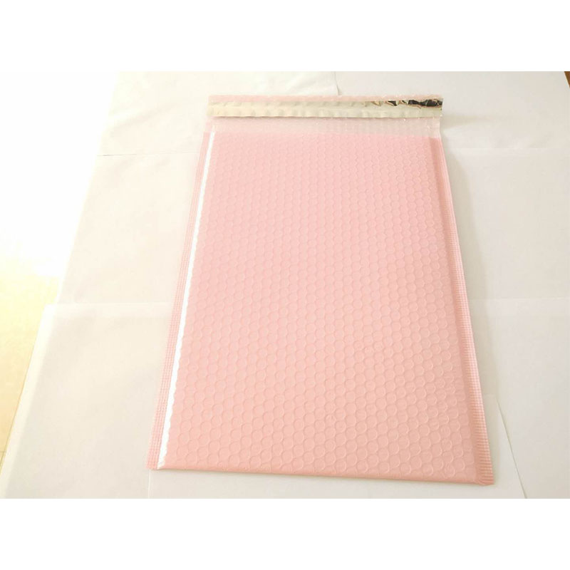 50 Fabrik Großhandel Benutzerdefinierte gedruckt rosa farbige Kunststoff Bubble Mailing Bag gepolstert Umschlag / Metallic