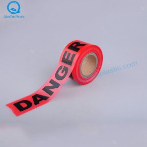 HDPE rot / weißes Warnband; HDPE-gelbes Vorsichtsband; HDPE-rotes GEFAHR-Band