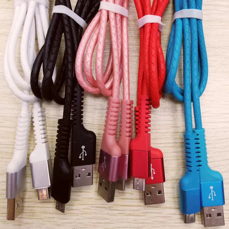 Schnelles Aufladen Rundes TPE-USB-Kabel für das Aufladen und Synchronisieren von Micro-USB, Typ C, iPhone